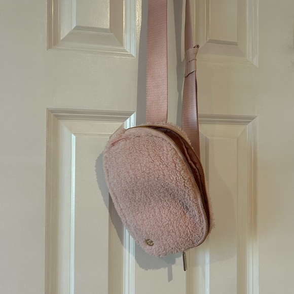 lululemon athletica Handbags - Lululemon Athletica Pink Fleece Crossbody Bag